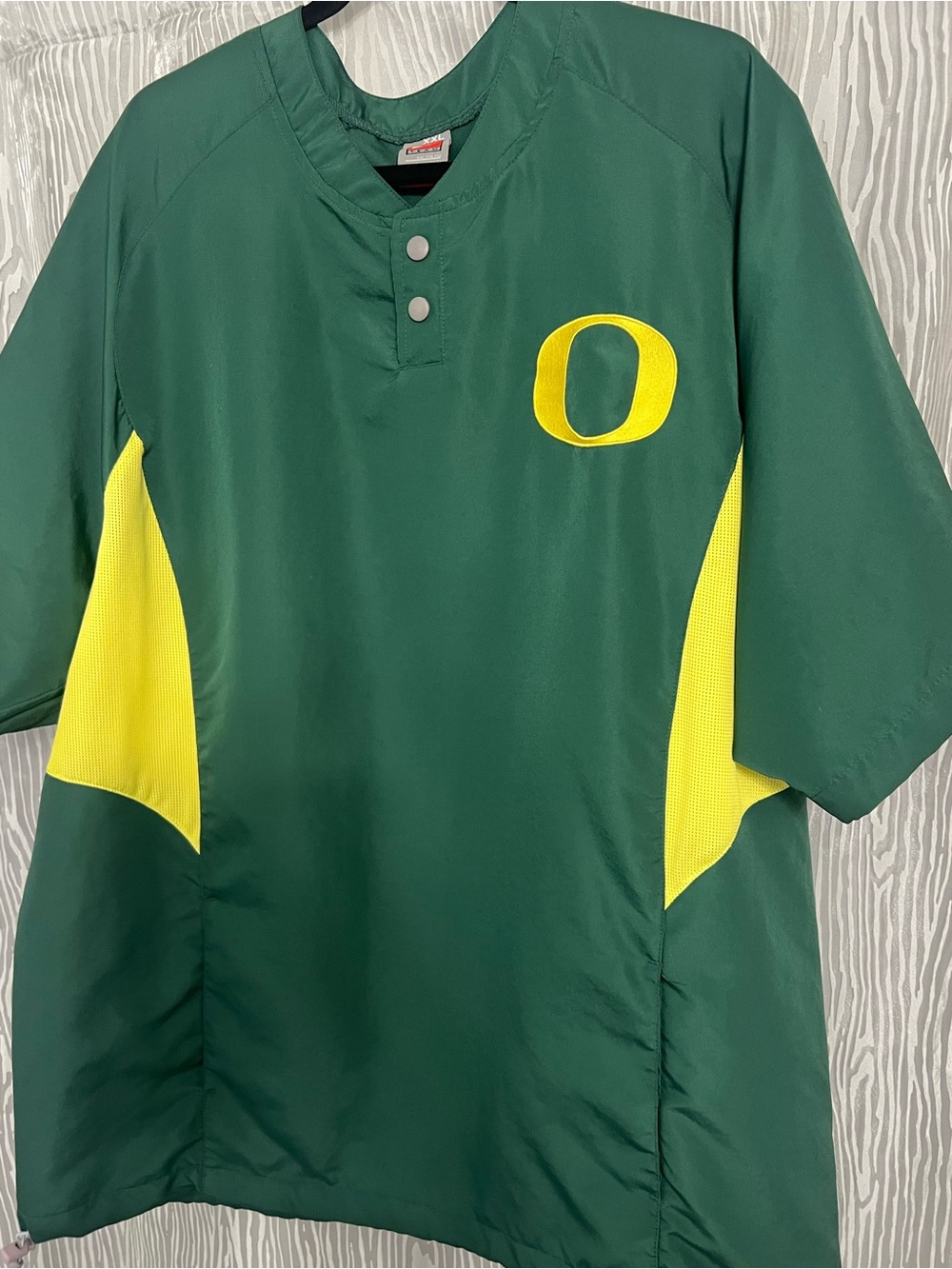 Nike Univ of Oregon Short Sleeve Pullover Jacket Windbreaker Men's XXL / Vintage